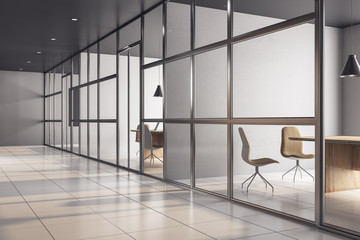 Modern workplace corridor