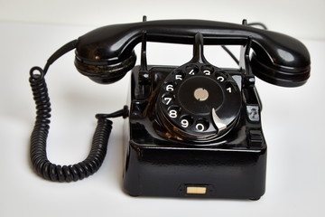 old black telephone retro vintage