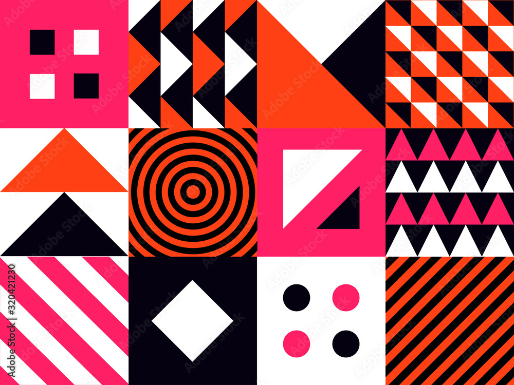 Poster Minimal geometric seamless pattern vevtor design.