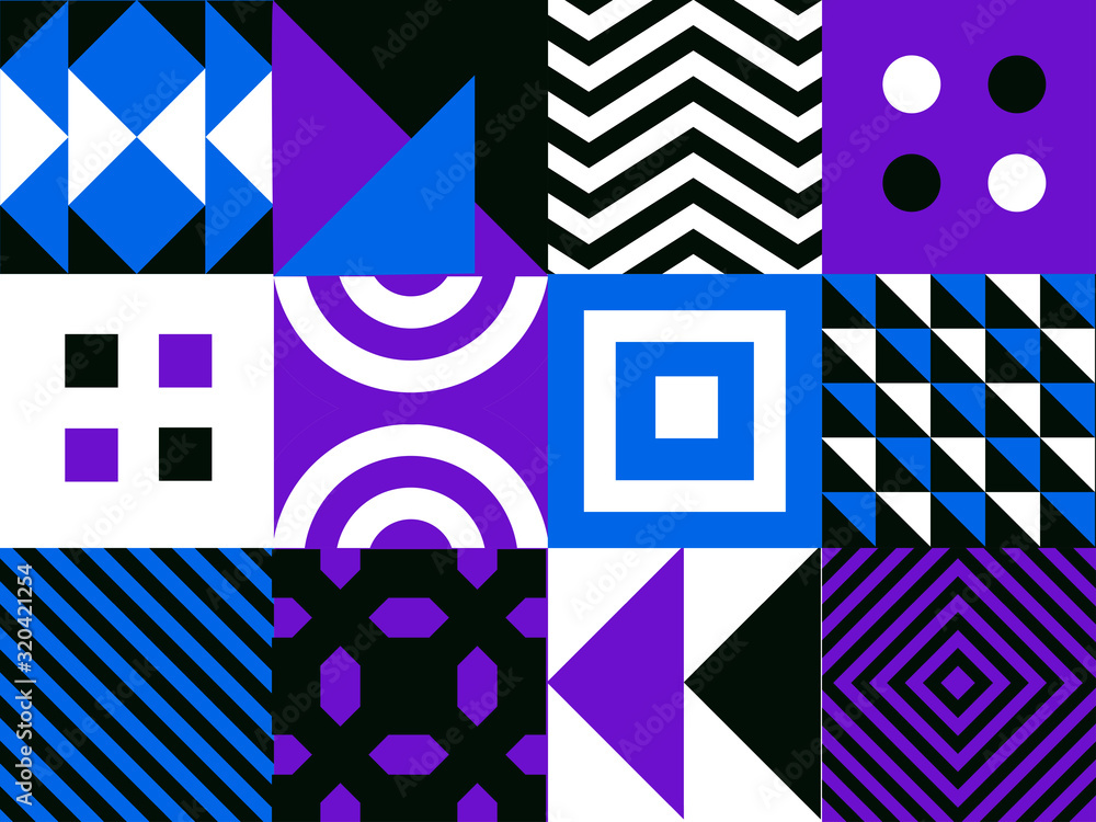 Aufkleber Minimal geometric seamless pattern vevtor design.
