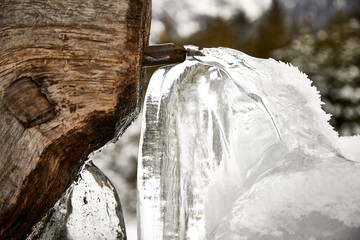 icicles frozen closeup frost cold