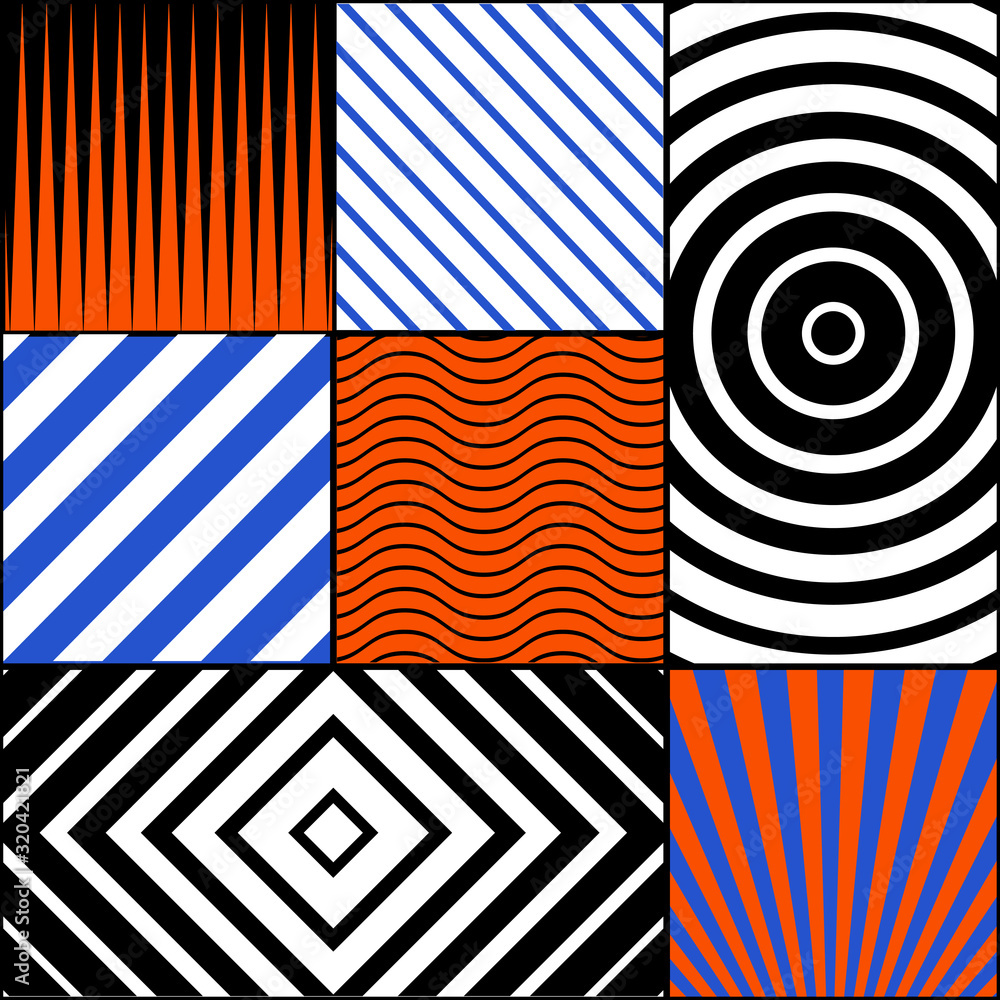 Poster Minimal seamless geometric pattern vector design.