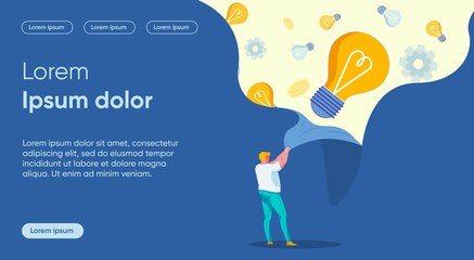 Enlightenment Flat Landing Page Vector Template