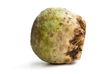 Obraz premium Fresh celery root isolated on white