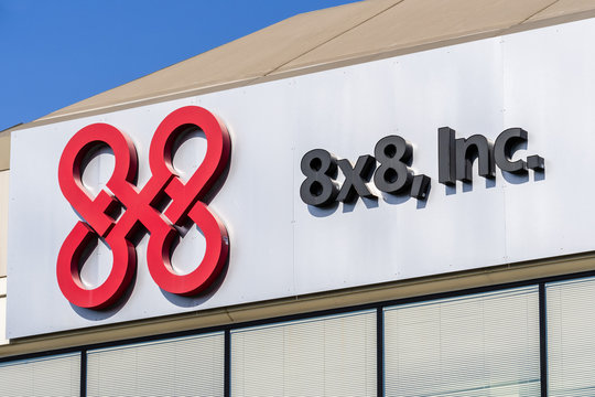 Jan 31, 2020 San Jose / CA / USA - 8X8 headquarters in Silicon Valley; 8x8 Inc. is a provider of Voice over IP products