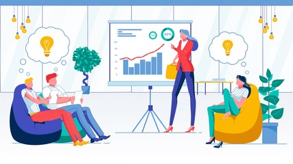 Analytics Department Flat Vector Illustration