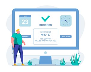 Doctor Appointment Ticket Creation Illustration