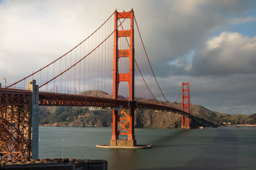 Fototapeta na wymiar View from the Golden Gate Bridge in San Francisco, California, United States.