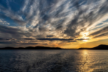 Obraz premium Sunset over San Juan Islands
