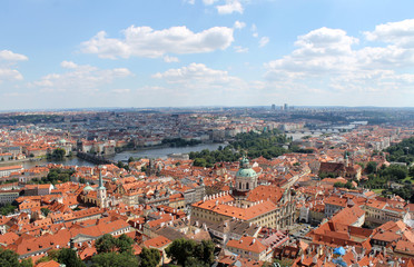 Fototapeta na wymiar Prague view from height