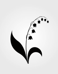 lily of the valley flower vector black silhouette © Назарій