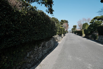 歴史のある武家屋敷の通り