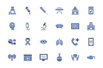 bundle of medical set icons