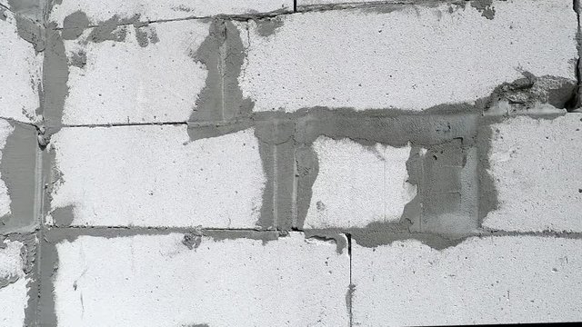 background texture building the wall of the house from foam blocks