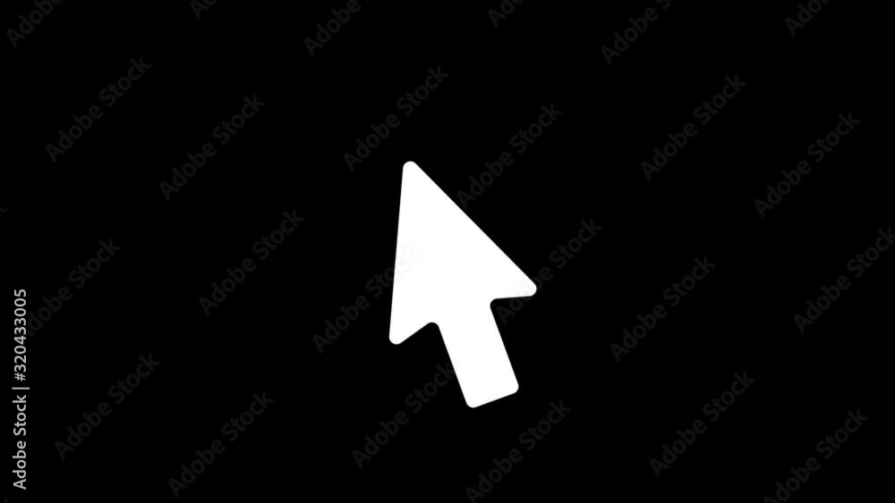 Poster cursor icon animation with black background. icon design. video animation. 4k.