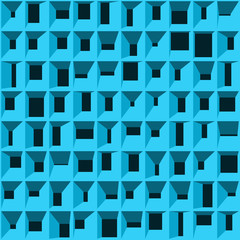 Abstract Structure Blocks Generative Art background illustration