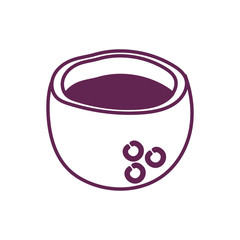 fresh coconut fruit isolated icon