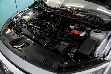 Clean motor in the car after the détiling procedure