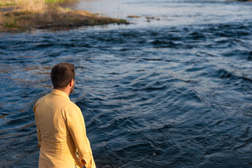 man drowning in a river