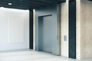 Modern office interior with lift