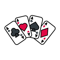 casino poker cards isolated icon