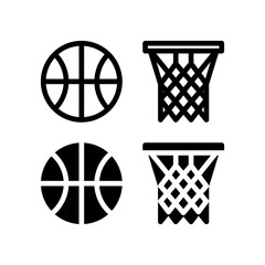 Basketball Icon. Sports Icon Set Vector Logo Symbol.