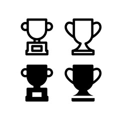 Trophy Icon. Sports Icon Set Vector Logo Symbol.