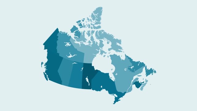 Canada - Blue tone animated country map