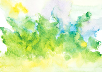 Obraz na płótnie Canvas green watercolor background
