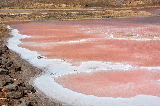 Salt pans inSalt pans in Pedra de Lume on Sal Island in Cape Verde, Cabo Verde