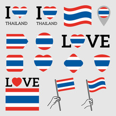 Flag of Thailand. Set of vector Flags.