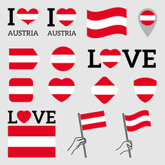 Flag of Austria. Set of vector Flags.
