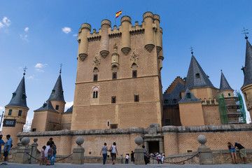 El Alcazar, Segovia, Spain, August 11, 2015 outstanding monument of Segovia and one of the most...