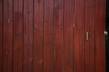 Red wood door