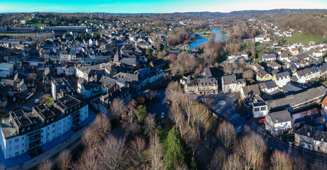 Objat (Corrèze, France) - Vue aérienne