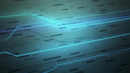 Global data statistics animation. Technologic backdrop. Financial diagram or hologram. Geometric graph visualization of network situation. Cyber security monitoring process. 4K Bright glowing footage - Powered by Adobe