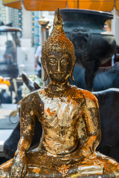Gold statue of buddha in thailand