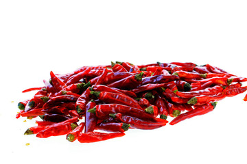 Isolated in the white background of red pepper