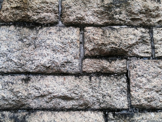 A close-up of a brick wall