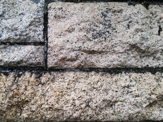 A close-up of a brick wall