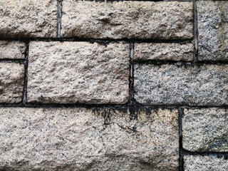 A close-up of a brick wall