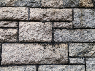 A close-up of a brick wall