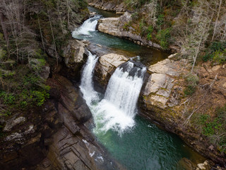 Twisting Falls on the Elk River in the Cherokee National Forest, Tennessee