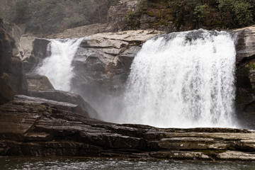 Twisting Falls on the Elk River in the Cherokee National Forest, Tennessee