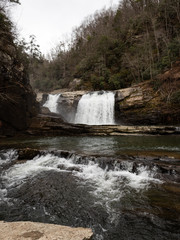 Fototapeta na wymiar Twisting Falls on the Elk River in the Cherokee National Forest, Tennessee