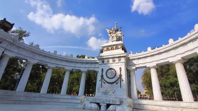 Landmark Benito Juarez Monument (The Juarez Hemicycle) at Mexico City Alameda Central Park