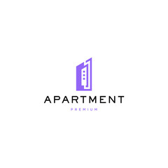 Apartment logo icon illustration vector template inspiration