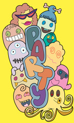 Vector illustration of Celebration party carnival festive icons set