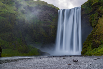 Skógafoss, a massive waterfall in Iceland