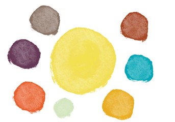 beautiful watercolor dot drop style graphic illustration abstract background - Illustration